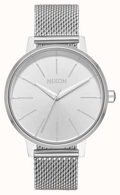 Nixon Kensington milanese | toda prata | malha de aço inoxidável | mostrador prateado A1229-1920-00