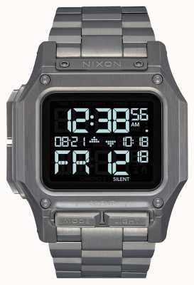 Nixon Regulus ss | gunmetal | digital | pulseira de aço ip metal A1268-131-00