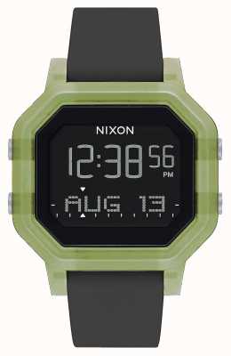 Nixon Siren | verde claro | digital | pulseira de silicone preta A1311-3408-00