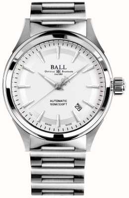 Ball Watch Company Vitória do bombeiro | pulseira em aço | mostrador branco | 40mm NM2098C-S4J-SL