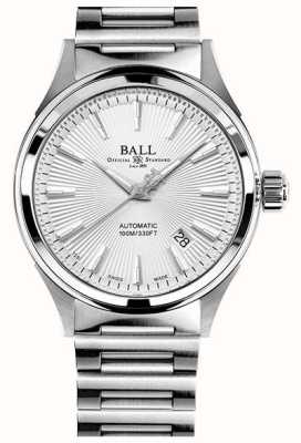Ball Watch Company Vitória do bombeiro | pulseira em aço | mostrador prateado sunburst NM2098C-S6J-SL