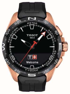 Tissot T-Touch Conecte o mostrador preto solar pvd titânio (47,5 mm) / pulseira sintética preta T1214204705102