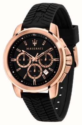 Maserati Sucesso | pulseira de silicone preta | mostrador preto R8871621012