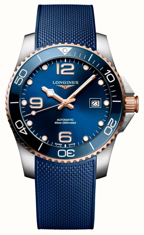 LONGINES Pulseira De Borracha Azul Autom tica Hydroconquest 41mm