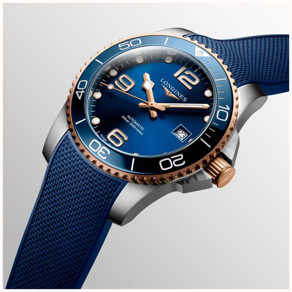 LONGINES Pulseira De Borracha Azul Autom tica Hydroconquest 41mm