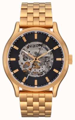 Nixon Relógio de aço inoxidável folheado a ouro Spectra A1323-010
