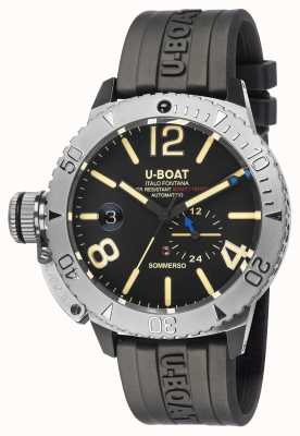 U-Boat Sommerso | relógio de pulseira de borracha preta 9007/A