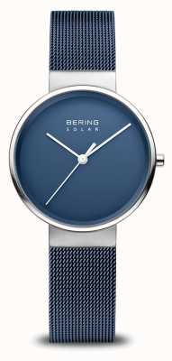 Bering Relógio solar feminino azul marinho 14331-307