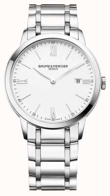 Baume & Mercier Mostrador Classima quartzo (40 mm) branco puro / pulseira em aço inoxidável M0A10354