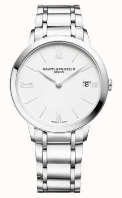 Baume & Mercier Quartzo Classima (36,5 mm) mostrador branco puro / pulseira em aço inoxidável M0A10356
