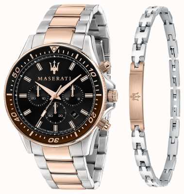 Maserati Conjunto de bracelete e relógio masculinos Sfida R8873640010
