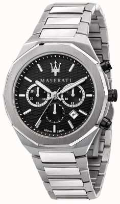 Maserati Relógio masculino de aço inoxidável com cronógrafo Stile R8873642004