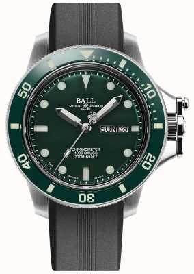 Ball Watch Company Bracelete de borracha com mostrador verde de hidrocarboneto original (43 mm) DM2218B-P2CJ-GR