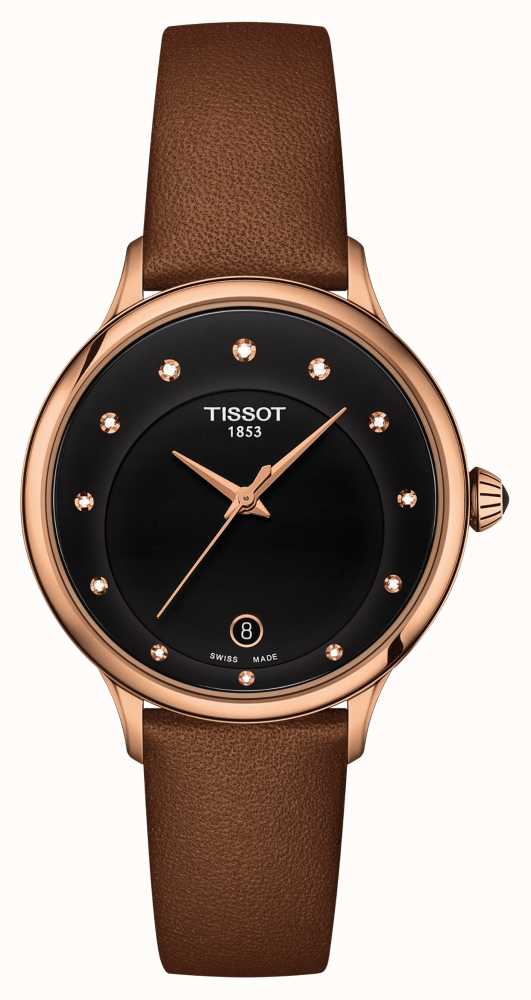 Tissot Odaci t Mostrador De Diamante Preto T1332103605600 First