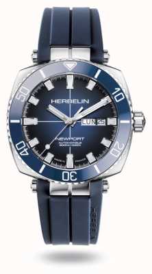Michel Herbelin Bracelete de borracha azul para mergulhador newport 1774/BL15CB