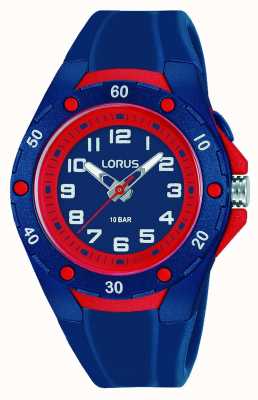 Lorus Mostrador infantil 100m (36mm) azul + vermelho / silicone azul R2373NX9