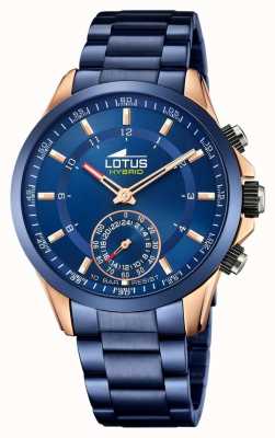 Lotus Relógio masculino conectado | ouro azul e rosa | pulseira de aço inoxidável azul L18809/1