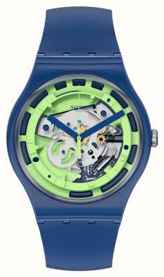 Swatch Novo relógio de silicone azul gent green anatomy SUON147