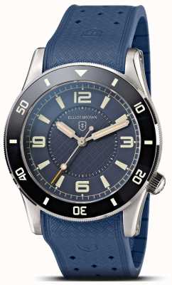 Elliot Brown Bloxworth relógio com pulseira de borracha azul de 3 mãos 929-103-R53S