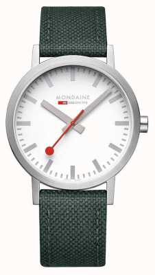 Mondaine Relógio clássico com pulseira em tecido verde parque de 40 mm A660.30360.17SBS