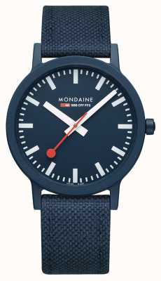 Mondaine Essence 41mm | cinta azul do oceano profundo | mostrador azul MS1.41140.LD