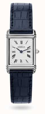 Herbelin Relógio com pulseira de couro azul art déco 17478/08BL