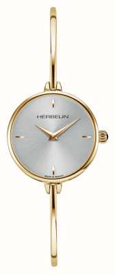 Herbelin Relógio feminino Fil com mostrador prateado banhado a pvd dourado 17206BP11