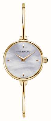 Herbelin Relógio feminino Fil mãe de peal ouro pvd pulseira 17206BP19