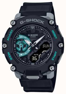 Casio Relógio G-Shock Carbon Core Guard preto e turquesa GA-2200M-1AER