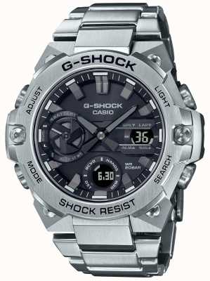 Casio Relógio com pulseira de aço inoxidável G-shock em aço inoxidável GST-B400D-1AER