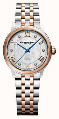 Raymond Weil Maestro feminino relógio automático de dois tons 2131-SP5-00966