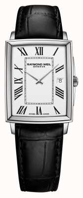 Raymond Weil Relógio masculino com pulseira de couro preto toccata 5425-STC-00300