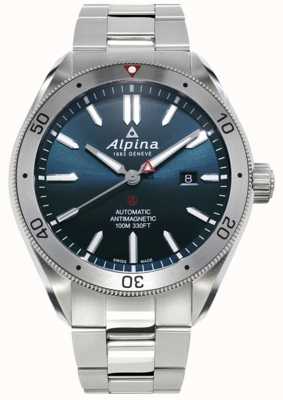 Alpina Relógio com mostrador azul automático Alpiner 4 | pulseira de aço inoxidável AL-525NS5AQ6B