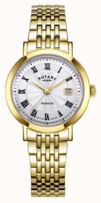 Rotary Relógio feminino windsor ouro pvd em aço inoxidável LB05423/01