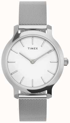 Timex Transcend malha de tom de prata de 31 mm TW2U86700