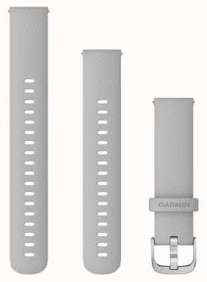 Garmin Alça de liberação rápida (18 mm) silicone cinza névoa / hardware prateado - apenas alça 010-12932-0C