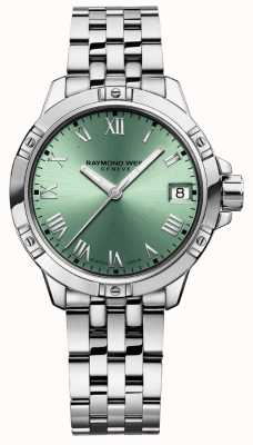 Raymond Weil | feminino | tango | mostrador verde | pulseira de aço inoxidável | 5960-ST-00520
