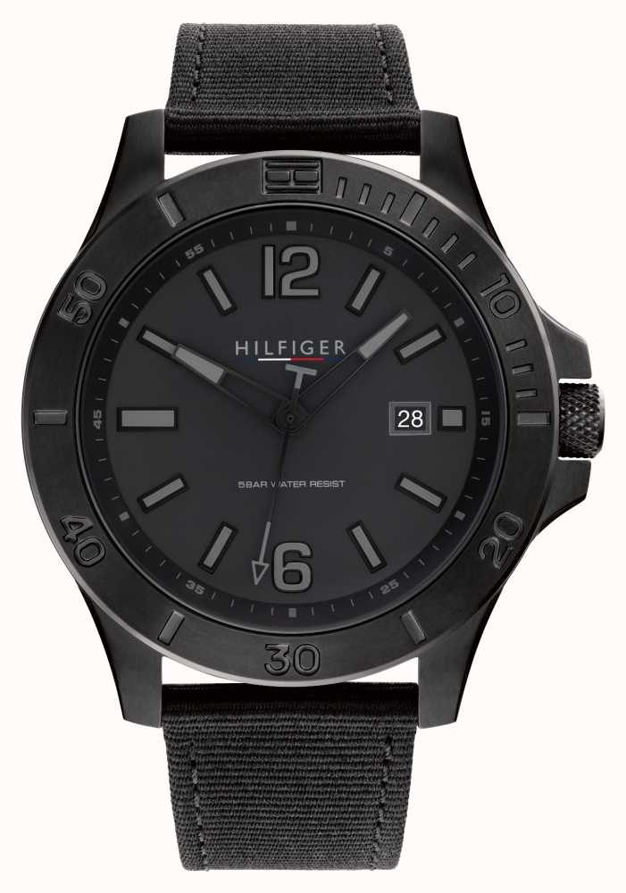 Tommy Hilfiger Ryan Relógio Monocromático Preto De Homem 1791993 - First  Class Watches™ BRA