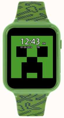 Minecraft Relógio interativo com pulseira de silicone verde (somente em inglês) MIN4045ARG
