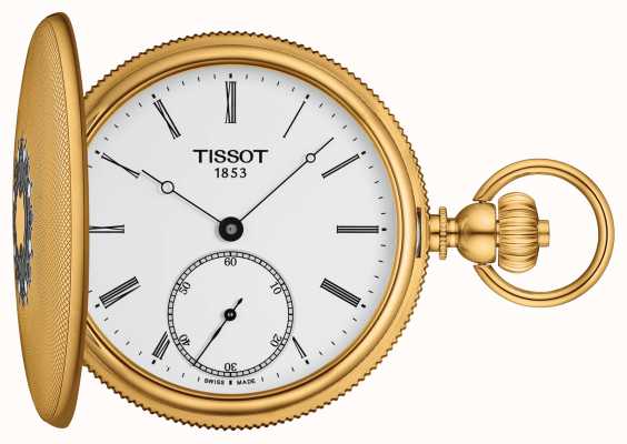 Tissot Savonnette relógio de bolso mecânico banhado a ouro amarelo T8674053901300