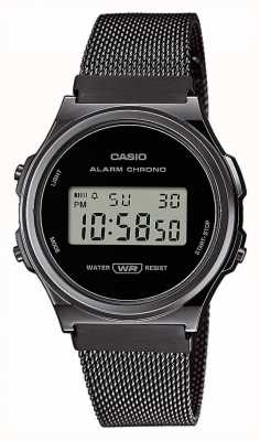 Casio Coleção relógio digital folheado a preto A171WEMB-1AEF