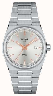 Tissot Prx 40 205 quartzo 35mm prata/ouro rosa T1372101103100