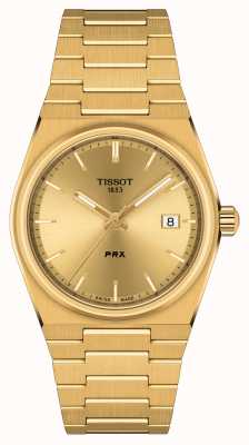 Tissot Prx 40 205 quartzo 35mm banhado a ouro pvd aço inoxidável T1372103302100