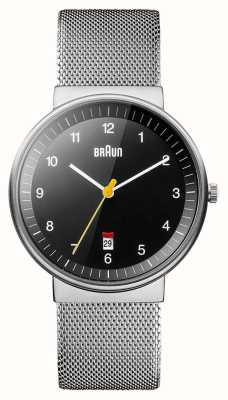 Braun Relógio clássico masculino bn0032 com pulseira de malha BN0032BKSLMHG