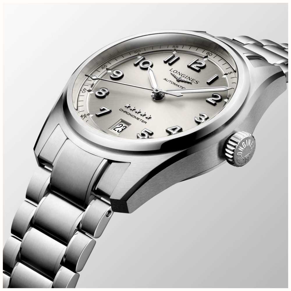 LONGINES Pulseira De A o Inoxid vel Spirit 37mm Com Mostrador