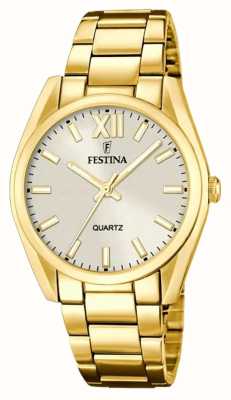 Festina Bracelete de relógio de mulher em tons de ouro F20640/1