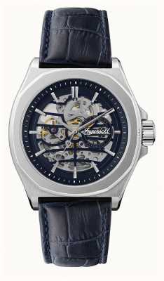 Ingersoll O relógio automático masculino orville com pulseira de couro azul I09306