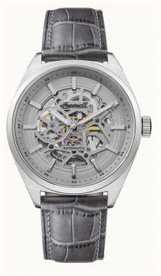 Ingersoll O relógio automático de couro cinza shelby I12001