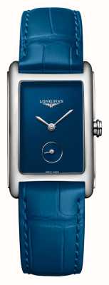LONGINES Relógio com pulseira de couro azul Dolcevita com mostrador azul L55124902