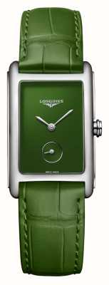 LONGINES Relógio com pulseira de couro verde Dolcevita com mostrador verde L55124602